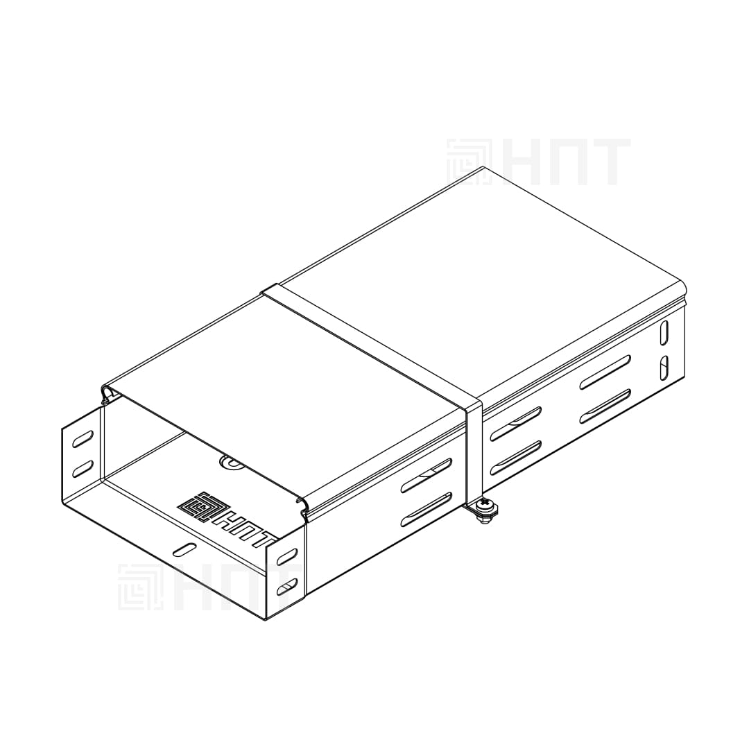 ХКЛ Хомут крышки лотка 50x50 (1,2 мм) окрашенная сталь