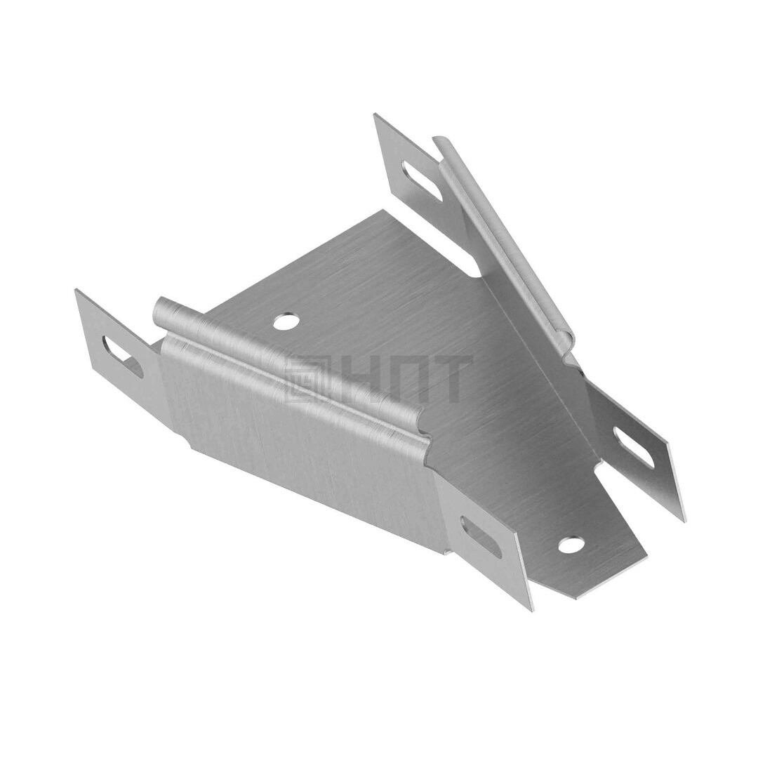 ПС Переход симметричный 150/100x100 (0,55 мм) сталь без покрытия, стандартный замок