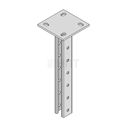 STRUT-стойка ST-S 41х41х100 (2,5 мм) электрохимическое цинкование