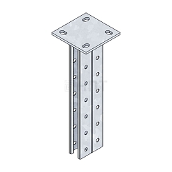 STRUT-стойка двойная ST-SD 41х41х700 (2,5 мм) горячеоцинкованная сталь